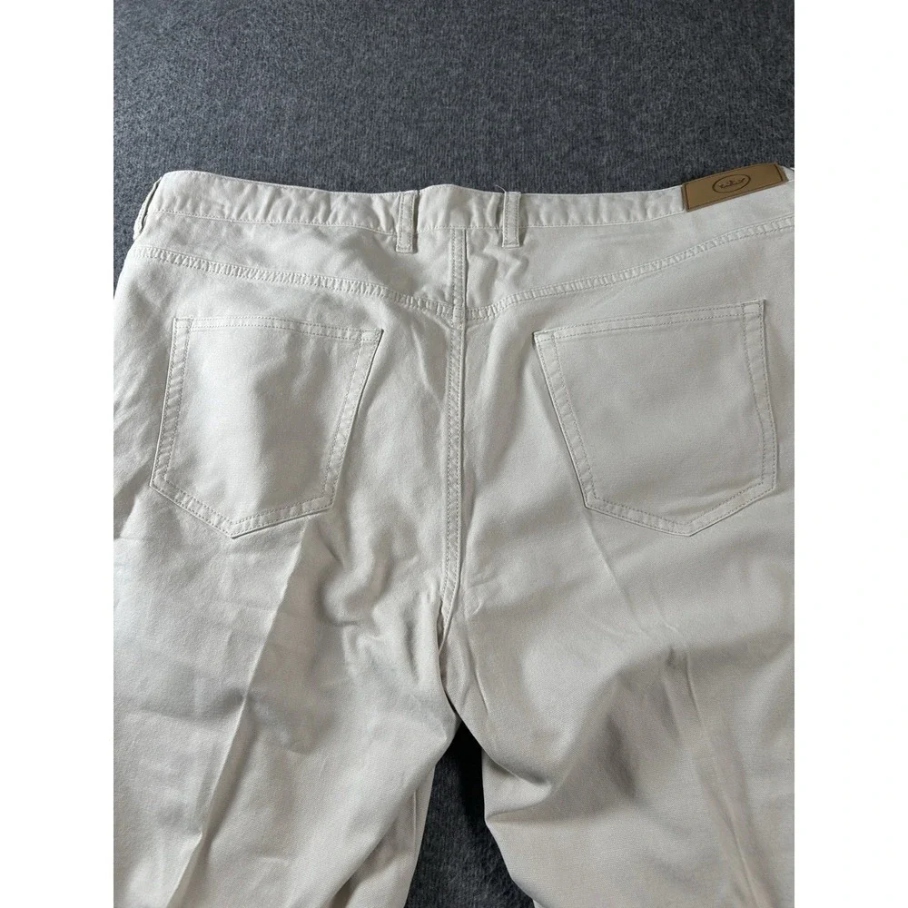 Peter Millar Crown Vintage Canvas Pants Men 38x31 Tan‎ 5-Pocket Stretch MF18B86